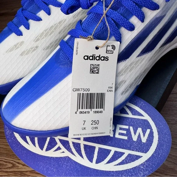 Adidas X Speedflow.3 TF Turf Soccer Cleats Blue White GW7509 Men’s 7.5/UK 7 NEW - Picture 3 of 13